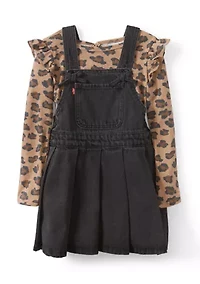 Toddler Girls Pleated Animal Print Skirtall