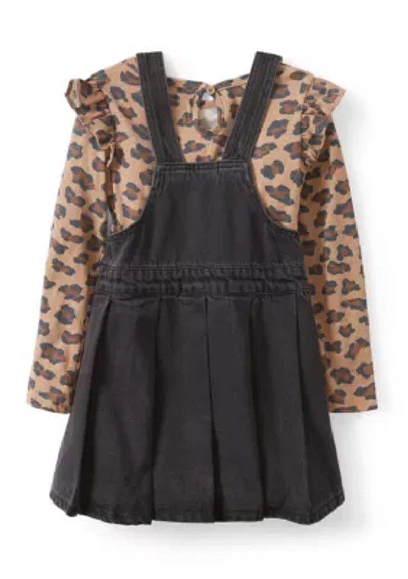 Toddler Girls Pleated Animal Print Skirtall