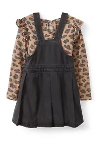 Toddler Girls Pleated Animal Print Skirtall