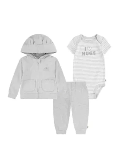 Baby Boys 3 Piece Bodysuit Set