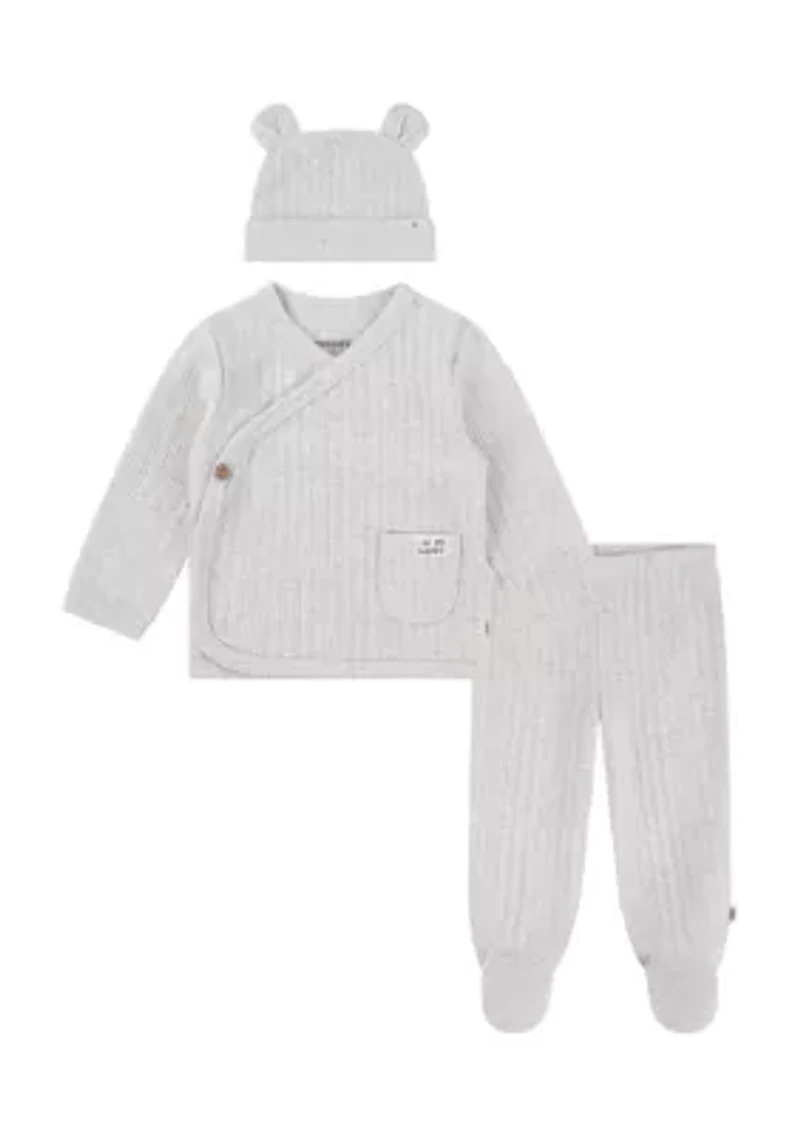 Baby Boys Footed Pants and Hat Set