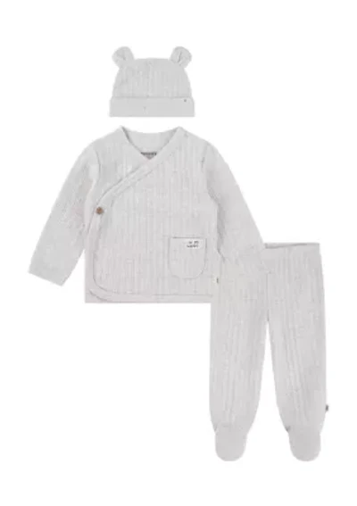 Baby Boys Footed Pants and Hat Set