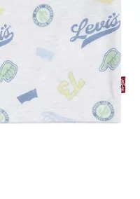Baby Boys Allover Printed Badges T-Shirt and Shorts Set
