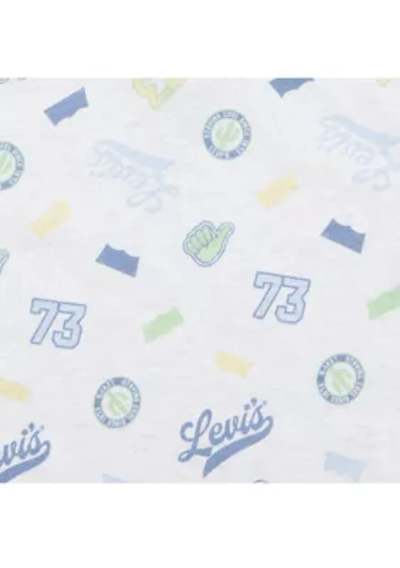 Baby Boys Allover Printed Badges T-Shirt and Shorts Set