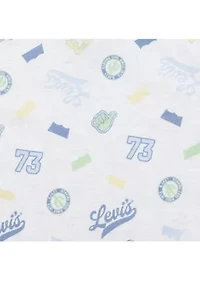Baby Boys Allover Printed Badges T-Shirt and Shorts Set
