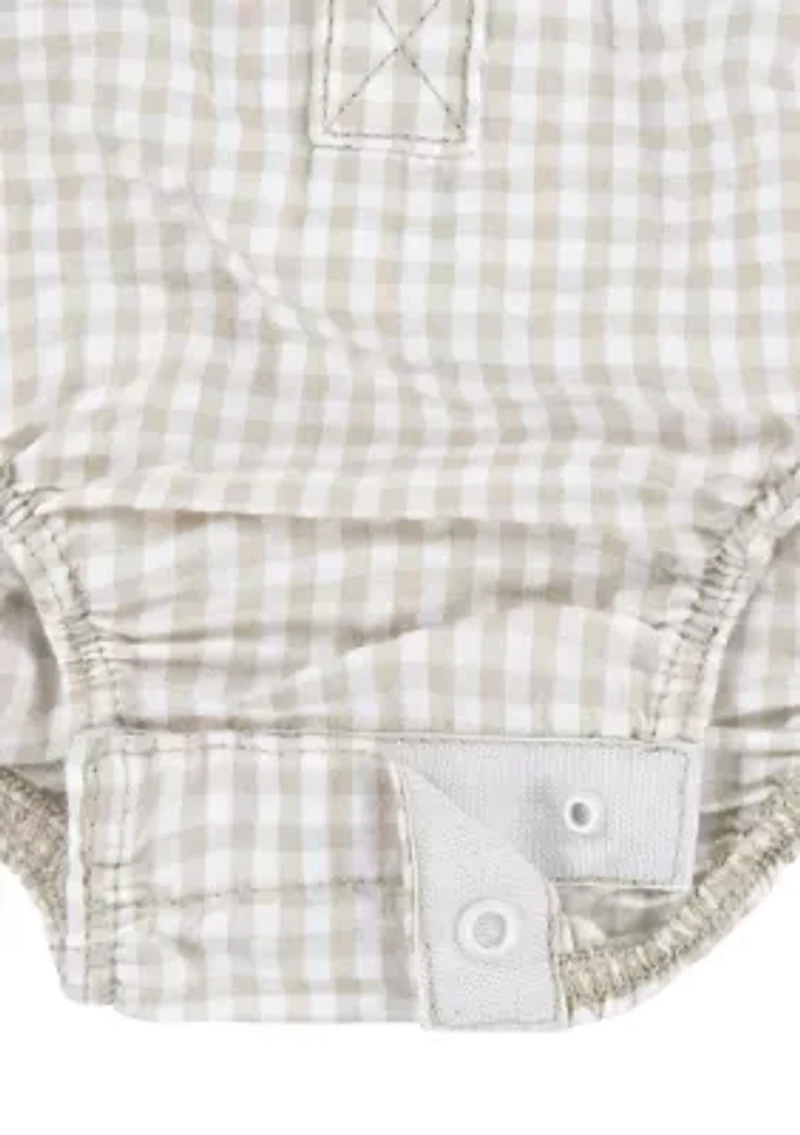 Baby Boys Gingham Bodysuit and Jogger Pants Set