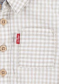 Baby Boys Gingham Bodysuit and Jogger Pants Set