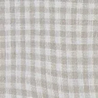 Baby Boys Gingham Printed Shortall and Graphic T-Shirt Set