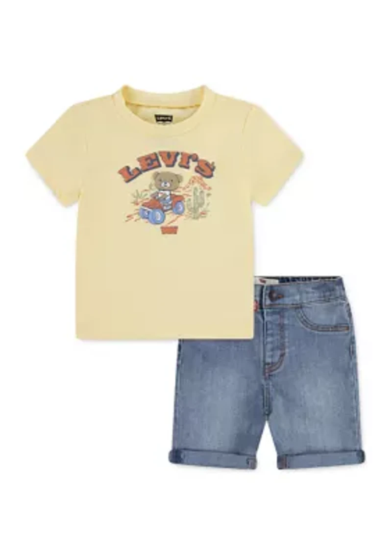 Baby Boys Four Wheeler Denim Set