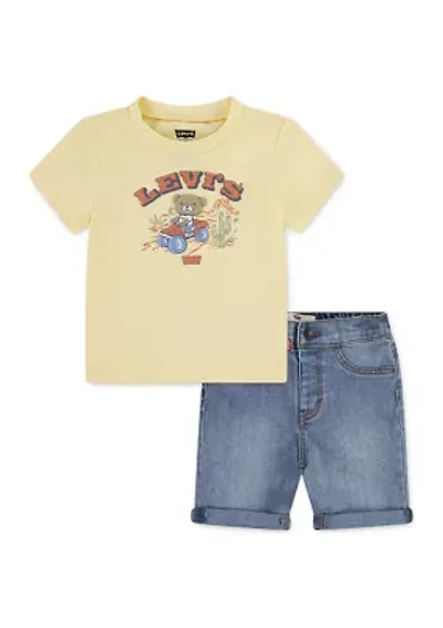 Baby Boys Four Wheeler Denim Set