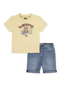 Baby Boys Four Wheeler Denim Set