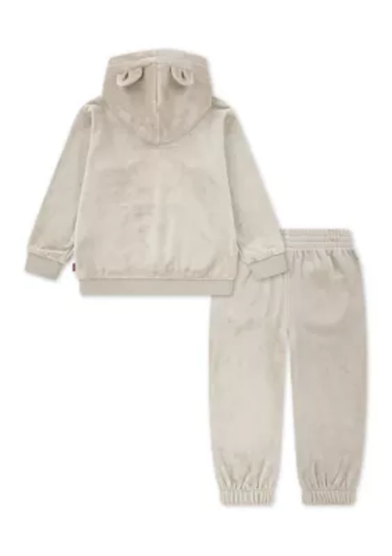 Baby Boys Sherpa Bear Hoodie Set