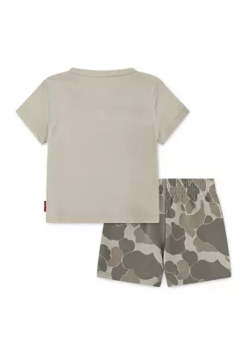 Baby Boys Camo Logo T-Shirt and Shorts Set