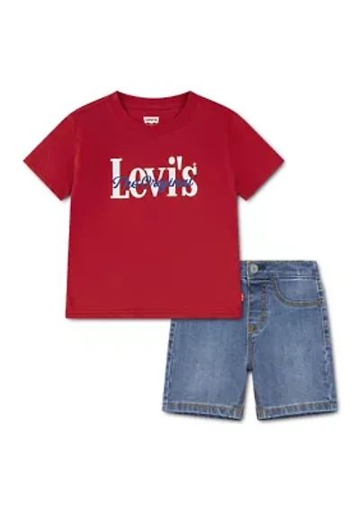 Baby Boys Graphic Logo T-Shirt and Shorts Set