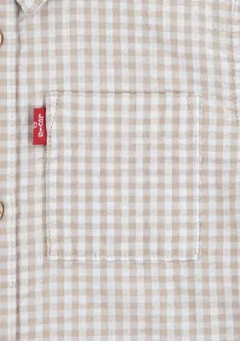 Toddler Boys Gingham Top and Jogger Pants Set