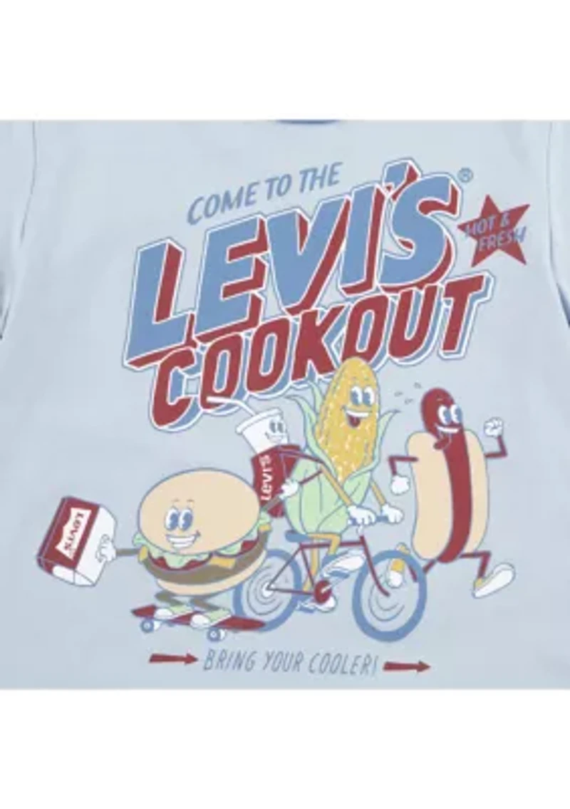 Toddler Boys Short Sleeve Cookout Graphic T-Shirt and Shorts Set