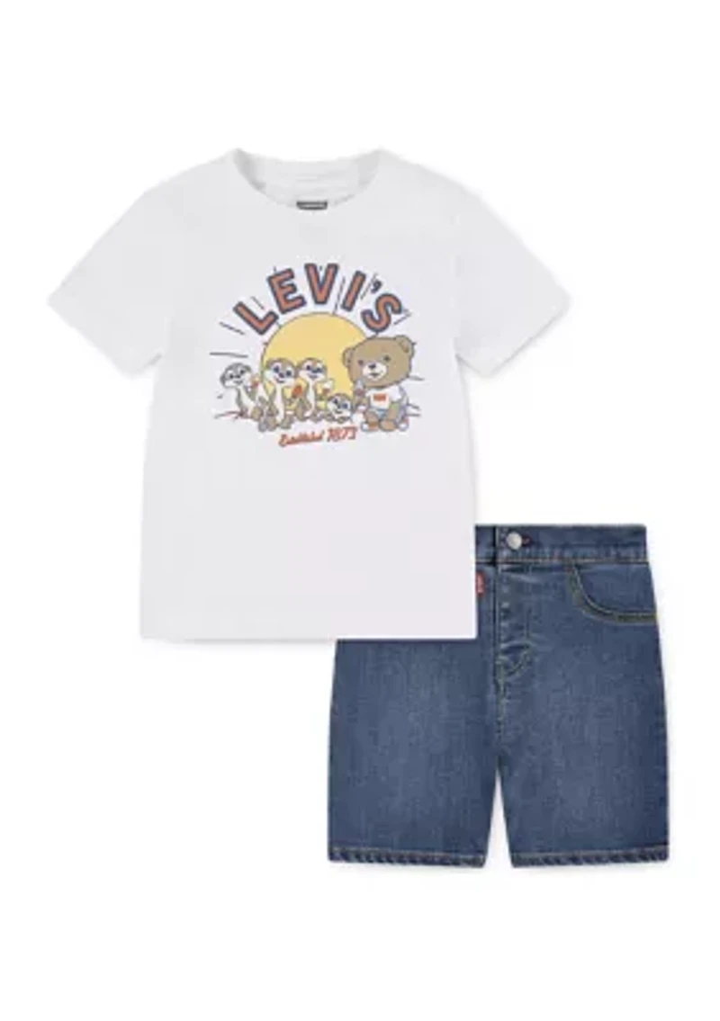Toddler Boys Levi and Friends Denim Set
