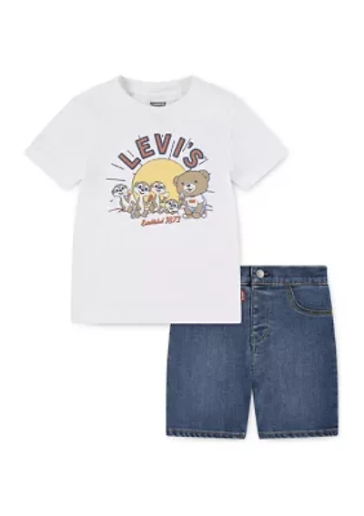 Toddler Boys Levi and Friends Denim Set