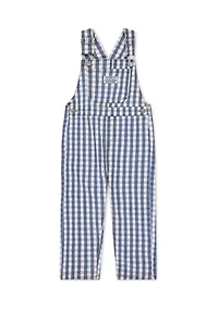 Toddler Boys Gingham Denim Overalls