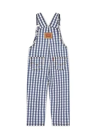 Toddler Boys Gingham Denim Overalls