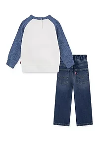 Toddler Boys Moto Denim Set