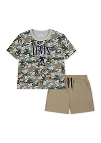 Toddler Boys Camo T-Shirt and Shorts Set
