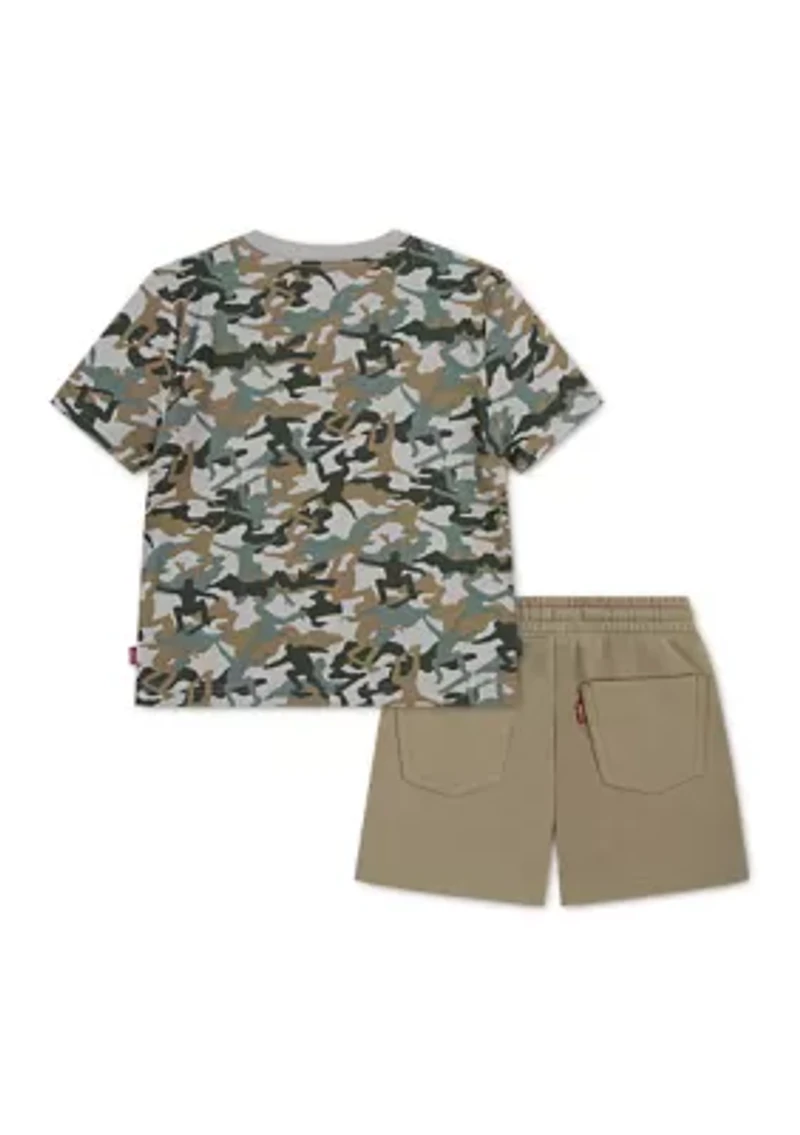 Toddler Boys Camo T-Shirt and Shorts Set