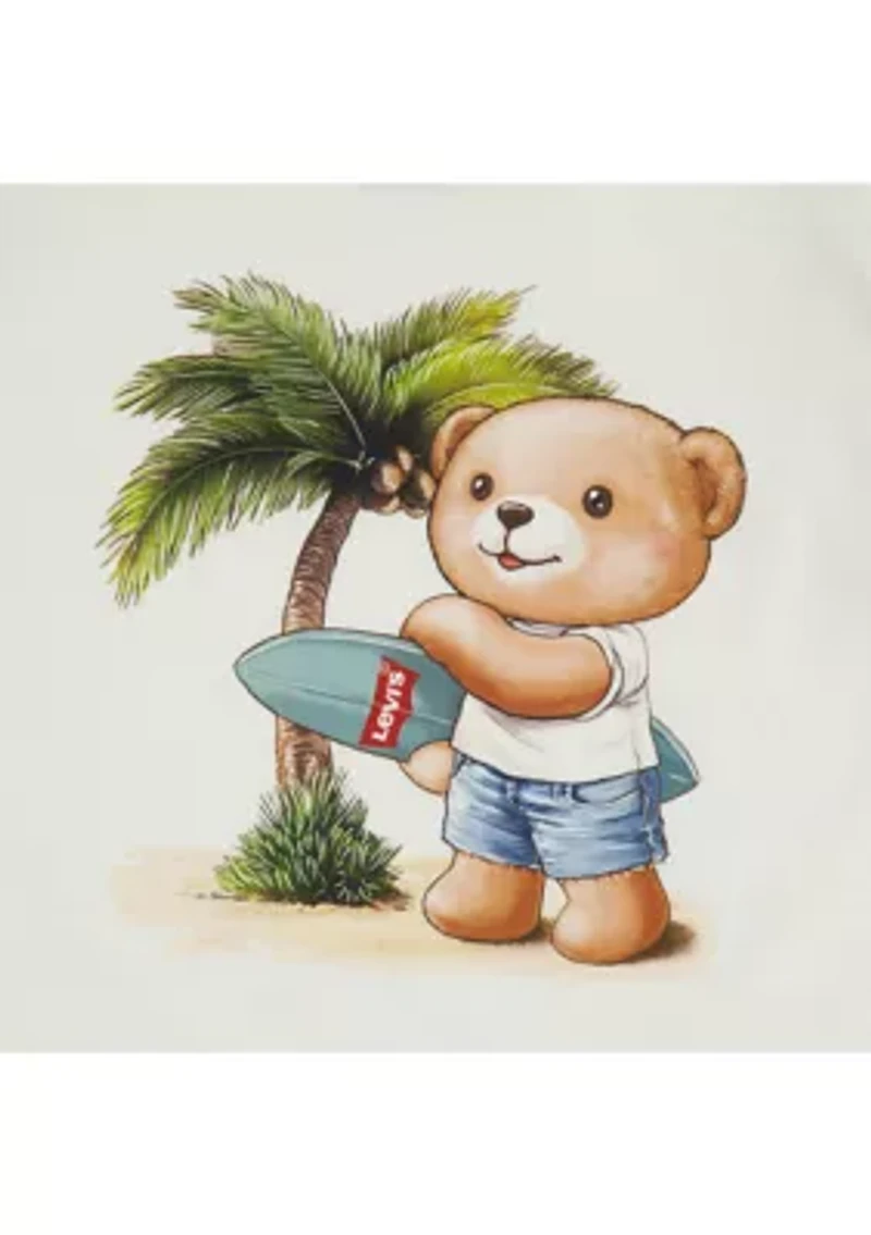 Toddler Boys T-Shirt and Denim Shorts Set