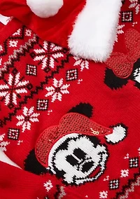 Toddler Girls Printed Sweater with Hat