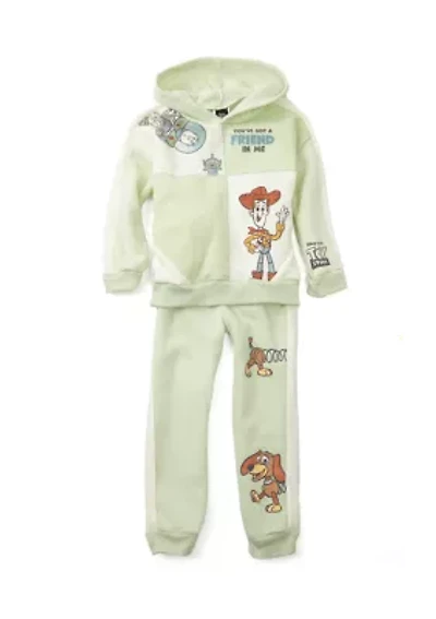 Toddler Boys Printed Hoodie and Joggers Set