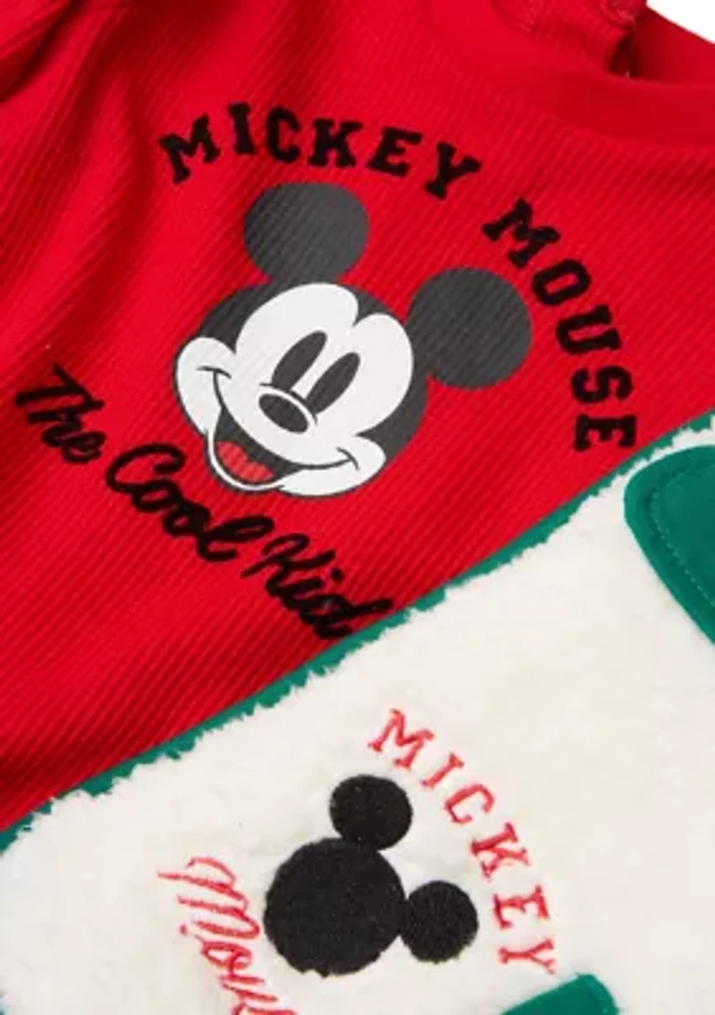 Baby Boys 3 Piece Mickey Mouse Vest Set