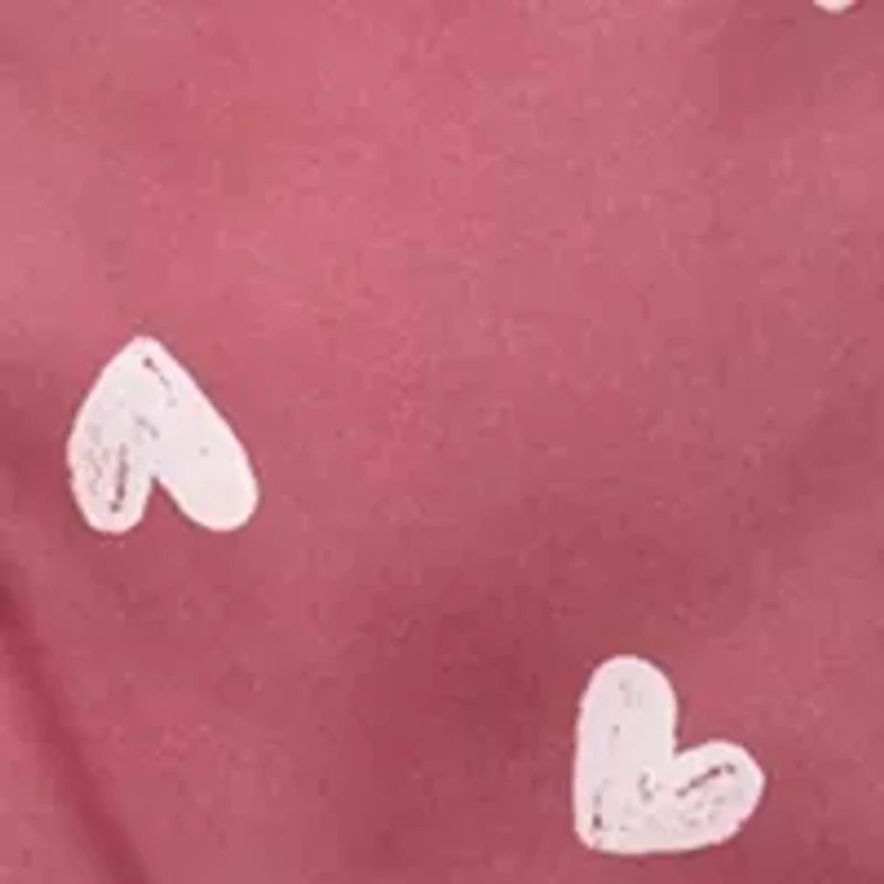 Baby Girls Heart Print Flounce Midweight Jacket
