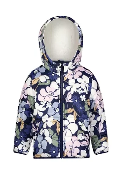 Baby Girls Printed Puffer Jacket