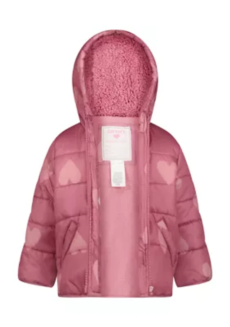 Baby Girls Printed Puffer Jacket