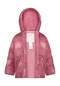 Baby Girls Printed Puffer Jacket