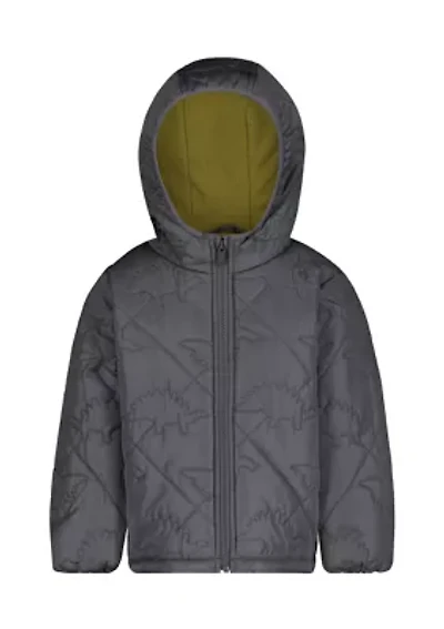 Baby Boys Dinosaur Quilt Puffer Jacket