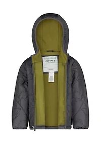 Baby Boys Dinosaur Quilt Puffer Jacket