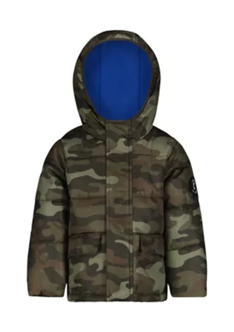 Toddler Boys Printed Puffer Jacket