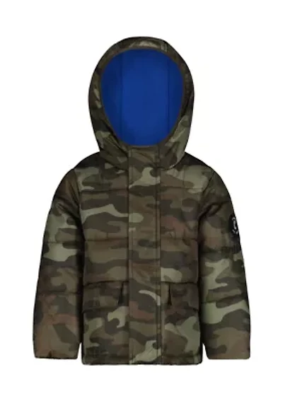 Toddler Boys Printed Puffer Jacket