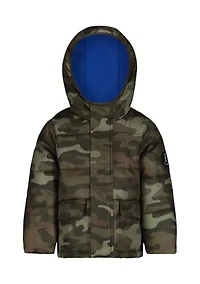 Toddler Boys Printed Puffer Jacket