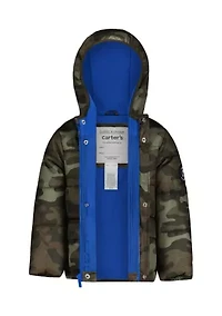 Toddler Boys Printed Puffer Jacket