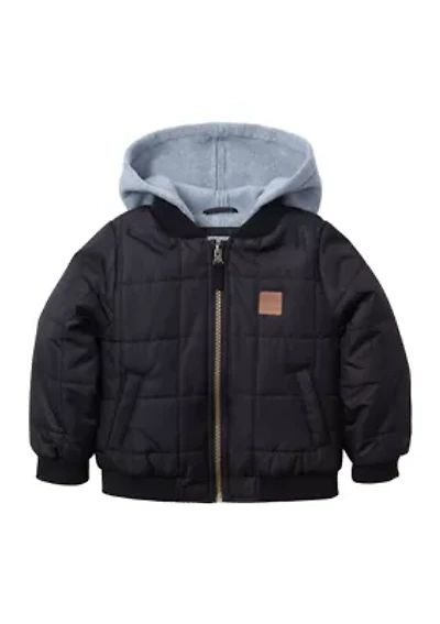 Baby Boys Quilted Bomber Jacket