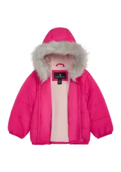 Toddlers Girls Hoodie Puffer Jacket