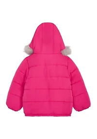 Toddlers Girls Hoodie Puffer Jacket