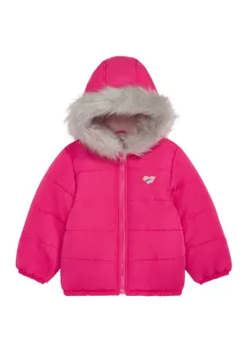 Toddlers Girls Hoodie Puffer Jacket