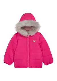 Toddlers Girls Hoodie Puffer Jacket