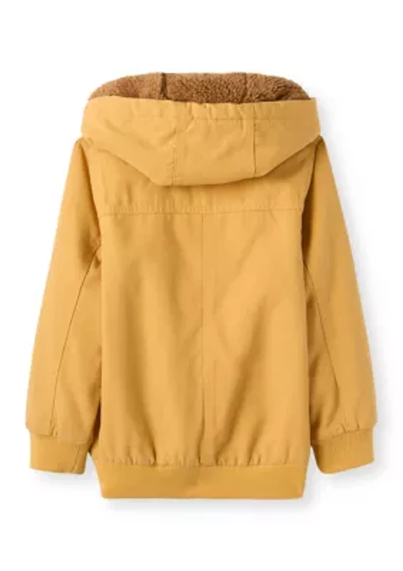 Toddler Boys Faux Fur Hooded Jacket