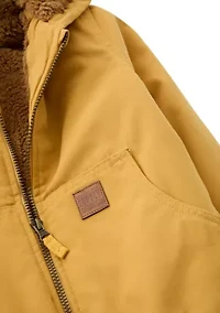 Toddler Boys Faux Fur Hooded Jacket