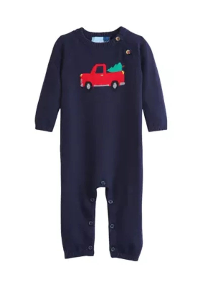 Baby Boys Holiday Truck One Piece Sweater