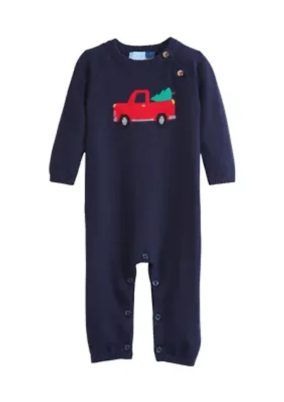 Baby Boys Holiday Truck One Piece Sweater